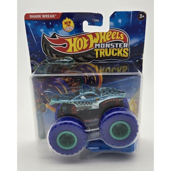 Monster Jam Shark Wreak Truck Crushed Car Beast Bashers 5/6 New Package Damage - Picture 1 of 7